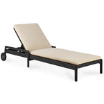 Ethnicraft Jack Outdoor Adjustable Lounger Thin Cushion Set