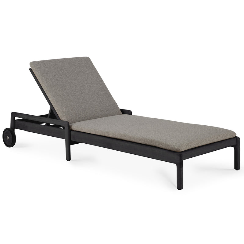 Ethnicraft Jack Outdoor Adjustable Lounger Thin Cushion