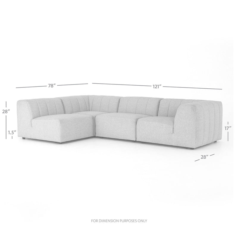 Four Hands Gwen Outdoor 4 Piece Sectional Sofa