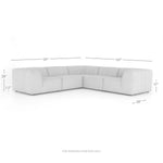 Four Hands Gwen Outdoor 5-Piece Sectional Sofa