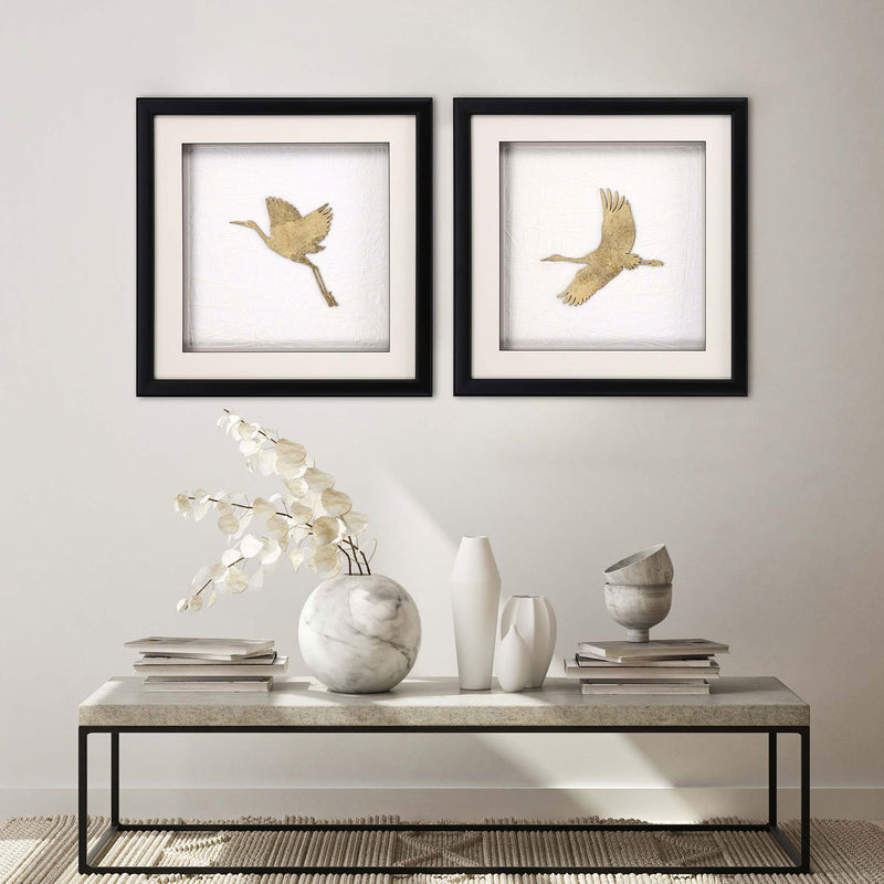 The Studio Flight of Gold I Framed Art Set of 2