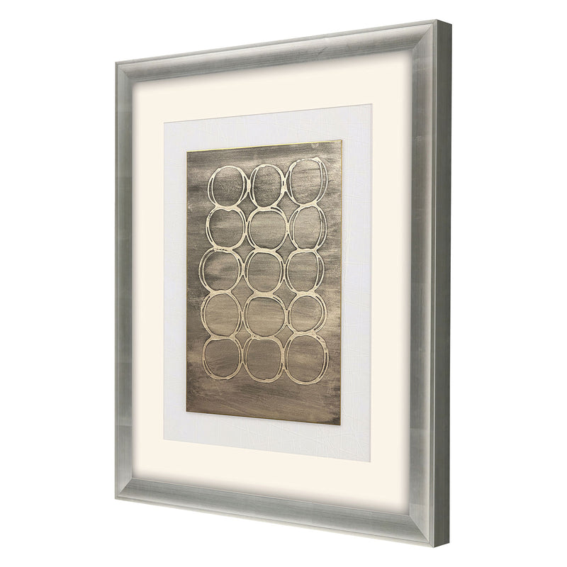 Willett Concentric in Aged Silver Framed Art