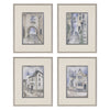 Jardine La Ville I Framed Art Set of 4