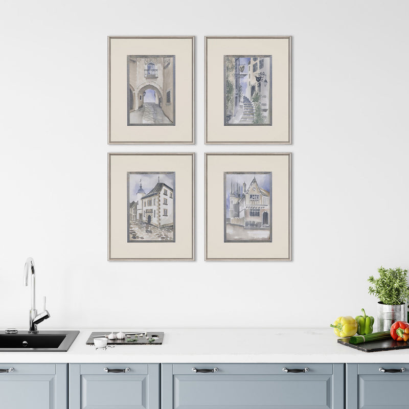 Jardine La Ville I Framed Art Set of 4