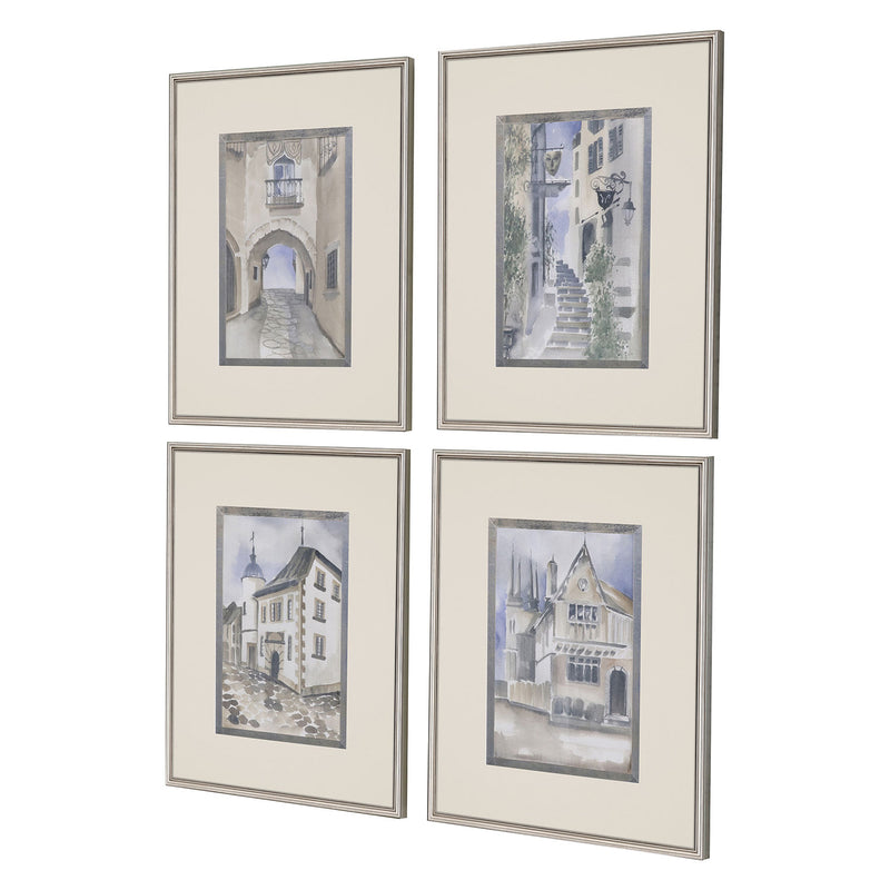 Jardine La Ville I Framed Art Set of 4