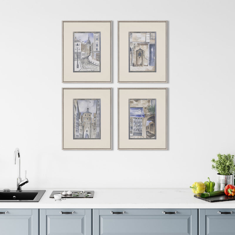 Jardine La Ville II Framed Art Set of 4