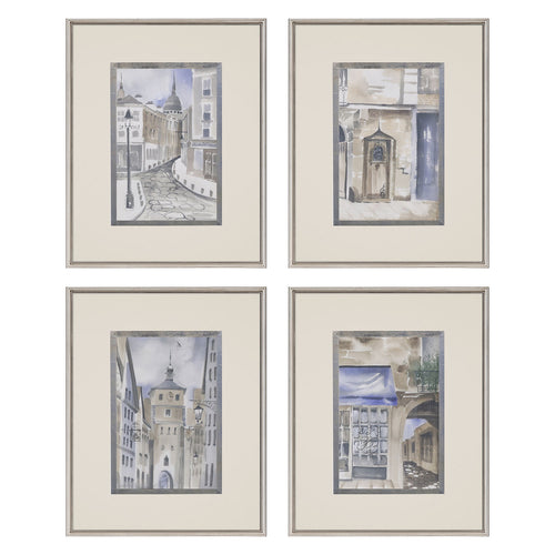 Jardine La Ville II Framed Art Set of 4