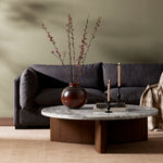 Four Hands Toli White Marble Coffee Table