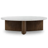 Four Hands Toli White Marble Coffee Table