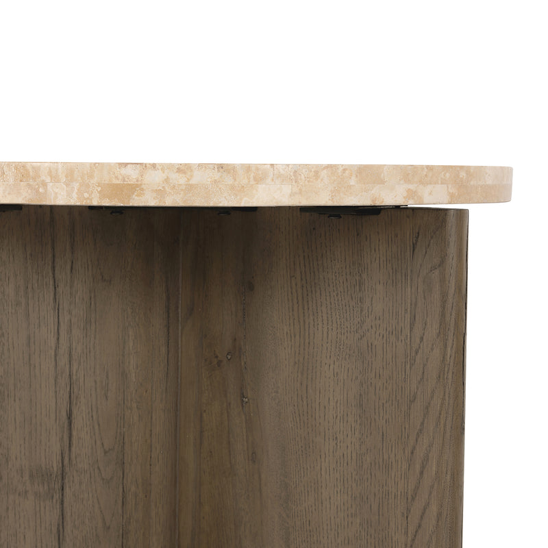 Four Hands Toli Travertine End Table