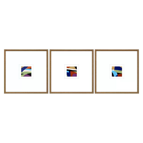 Jardine Color Squares I Framed Art Set of 3