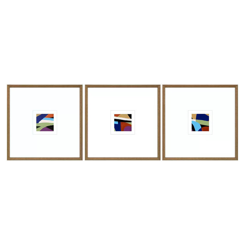 Jardine Color Squares I Framed Art Set of 3