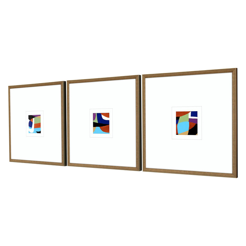 Jardine Color Squares III Framed Art Set of 3