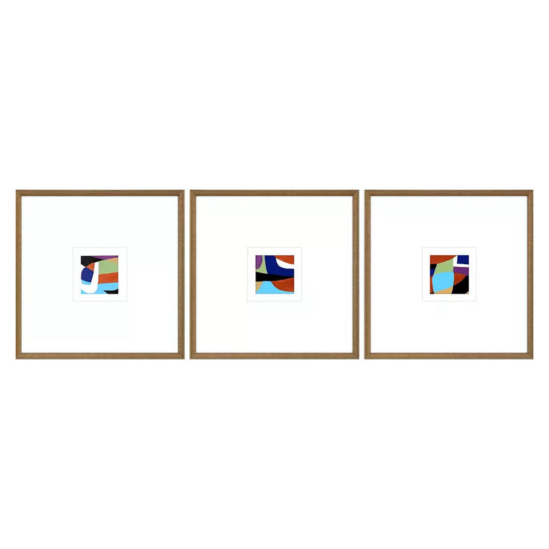 Jardine Color Squares III Framed Art Set of 3