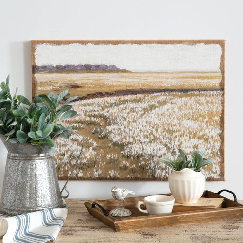 Blossoming Valley Burlap Canvas Wall Art