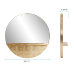 Emilie Guilded Wall Mirror with Shelf