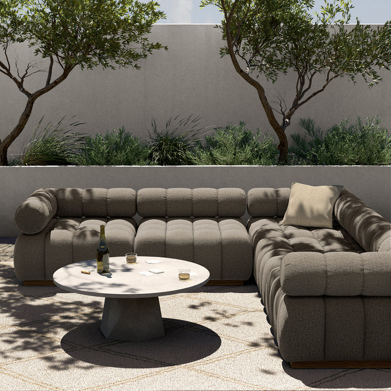 Four Hands Roma Outdoor 5-Piece Sectional with Ottoman