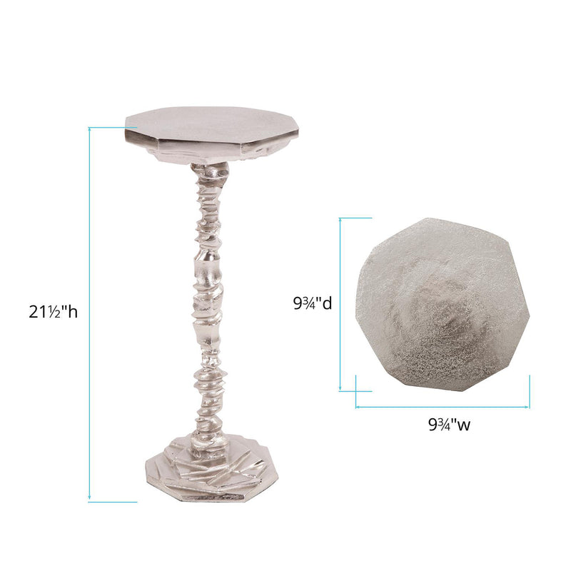 Rock Cut Cast Aluminum Martini Table