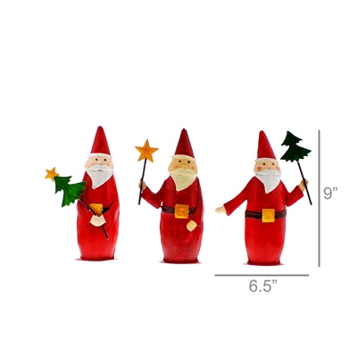 Santa Sculpture Set of 3