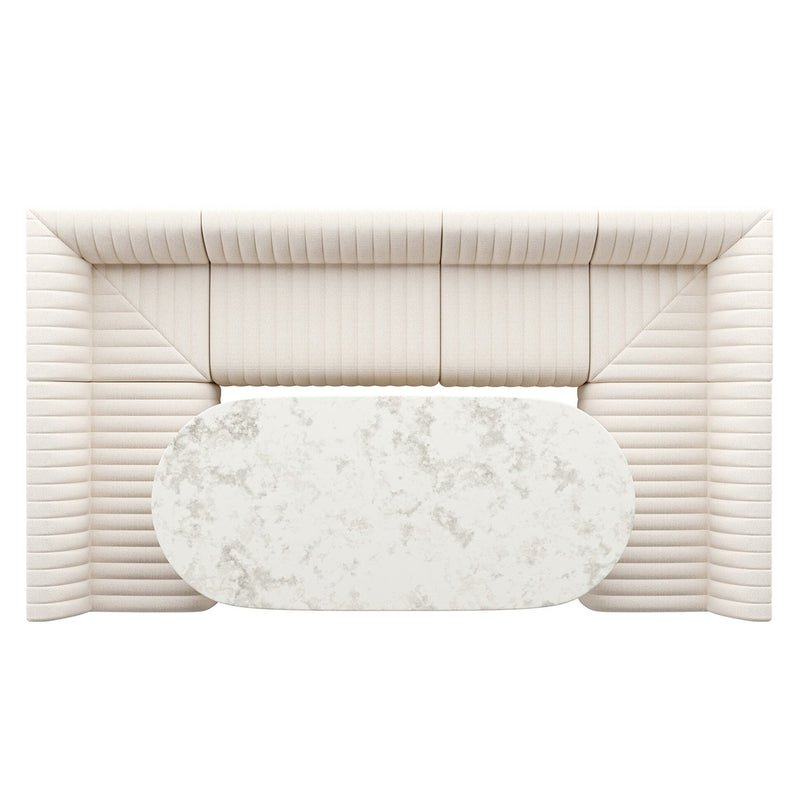 Four Hands Augustine Slipcover U-Shape Dining Banquette