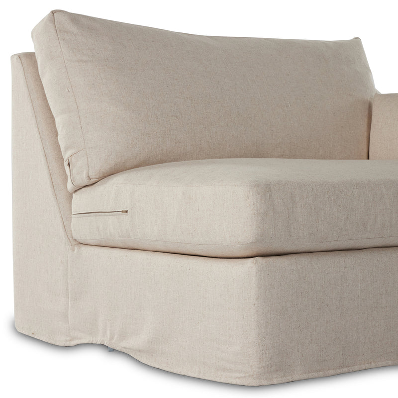 Four Hands Delray Slipcover Right Arm Chair