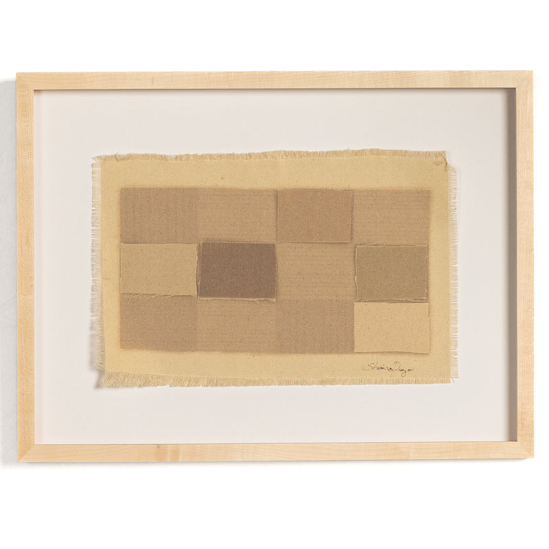 Four Hands Checkered Earth Tones Framed Artwork