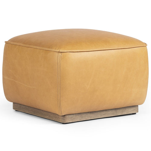 Four Hands Sinclair Leather Ottoman