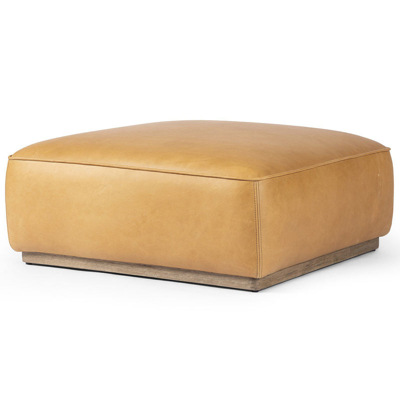 Four Hands Sinclair Leather Ottoman