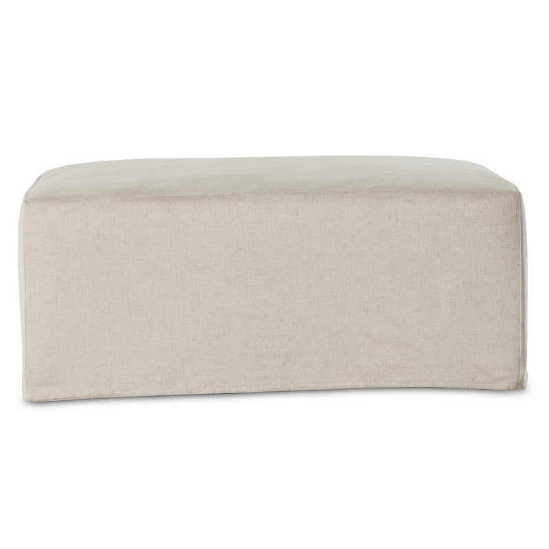 Four Hands Delray Slipcover Ottoman