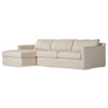 Four Hands Hampton Creme 2 Piece Slipcover Sectional Sofa