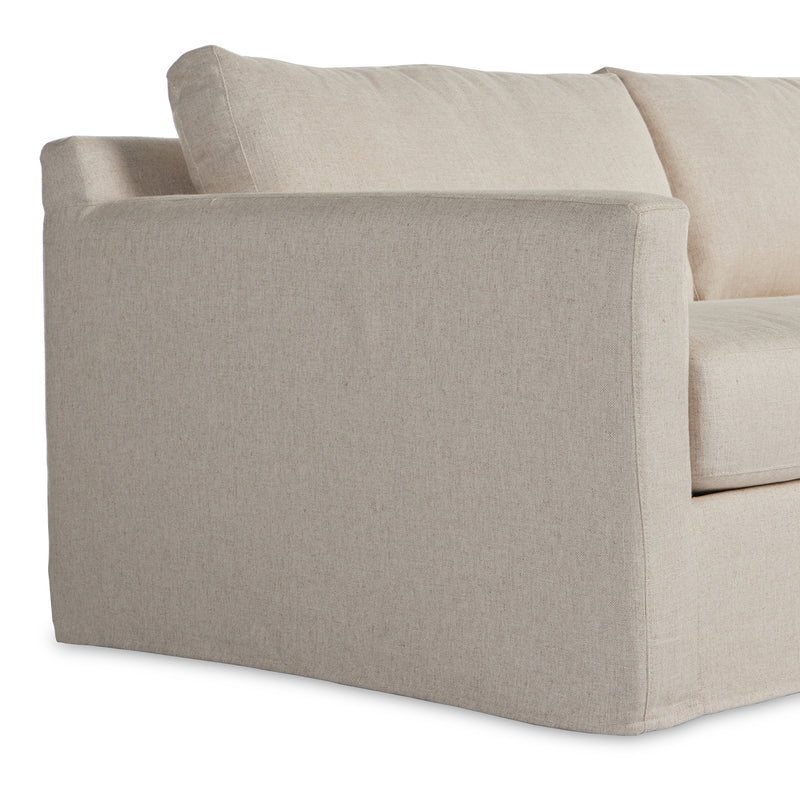 Four Hands Hampton Creme 2 Piece Slipcover Sectional Sofa