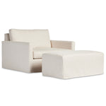 Four Hands Maddox Slipcover Chair with Ottoman