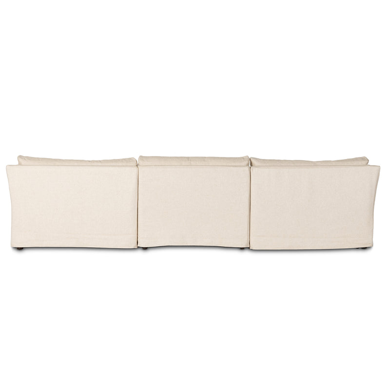 Four Hands Delray 3-Piece Slipcover Sectional Sofa