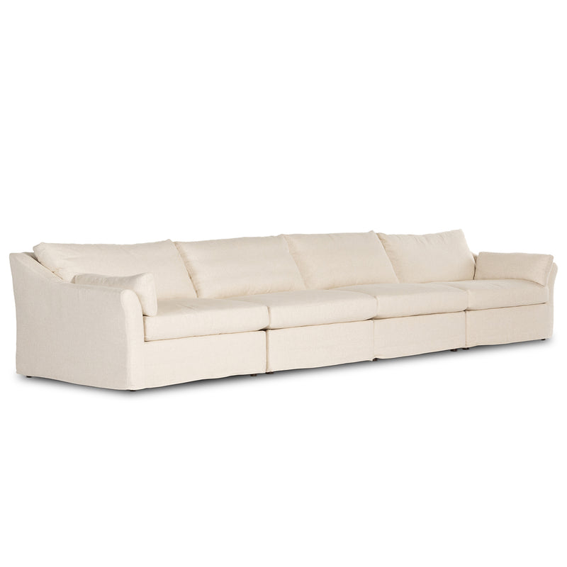 Four Hands Delray 4 Piece Slipcover Sectional Sofa