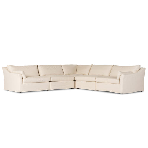 Four Hands Delray 5 Piece Slipcover Sectional Sofa