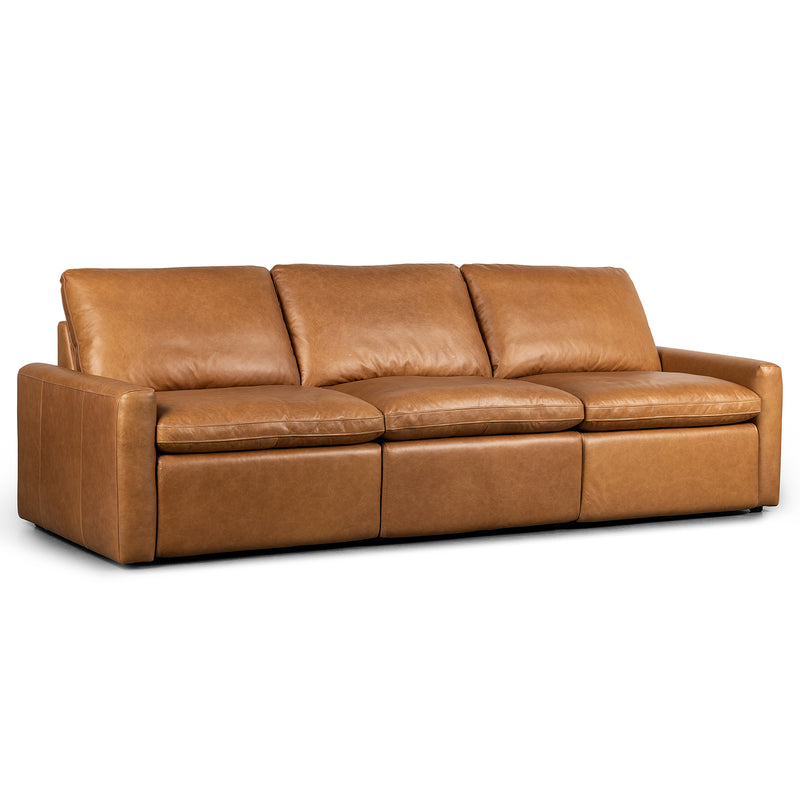 Four Hands Tillery Leather Power Recliner 3 Piece Sectional Sofa