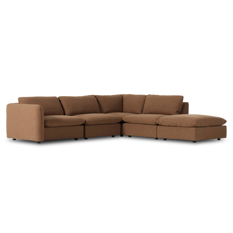 Four Hands Ingel 4-Piece Sectional Sofa with Ottoman