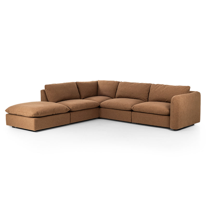 Four Hands Ingel 4-Piece Sectional Sofa with Ottoman