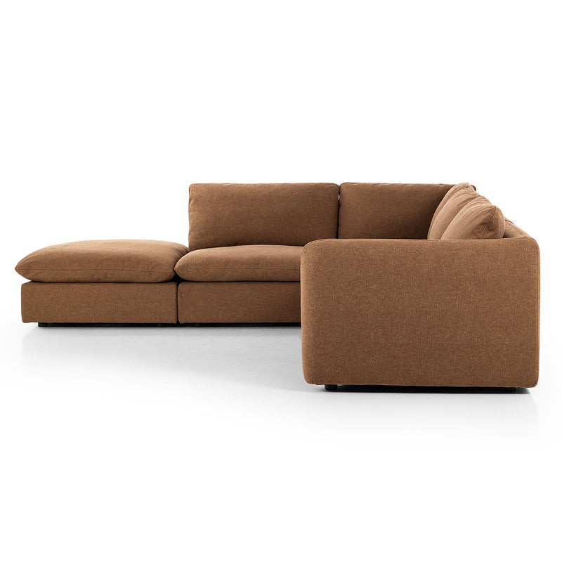 Four Hands Ingel 4-Piece Sectional Sofa with Ottoman