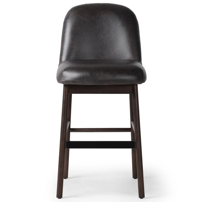 Four Hands Sora Armless Leather Bar Stool Set of 2 - Final Sale