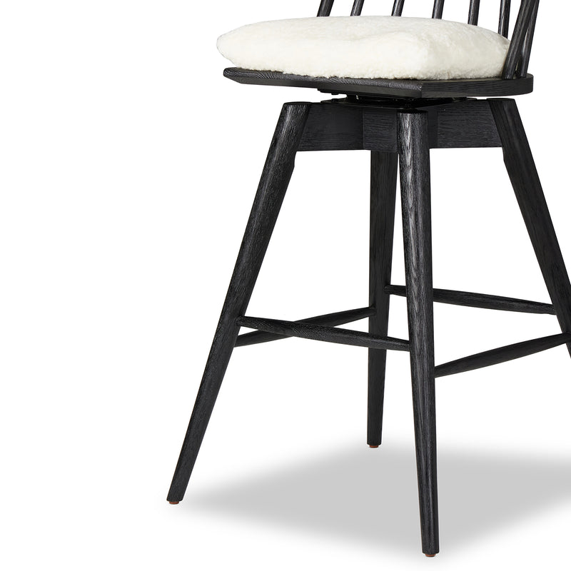 Four Hands Lewis Swivel Bar Stool With Cushion Set of 2