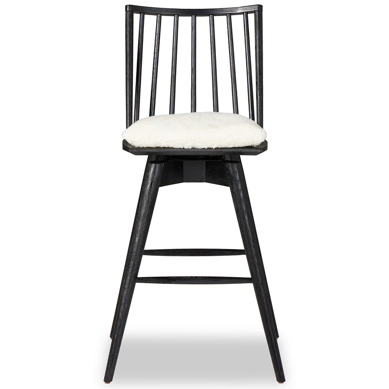 Four Hands Lewis Swivel Bar Stool With Cushion Set of 2