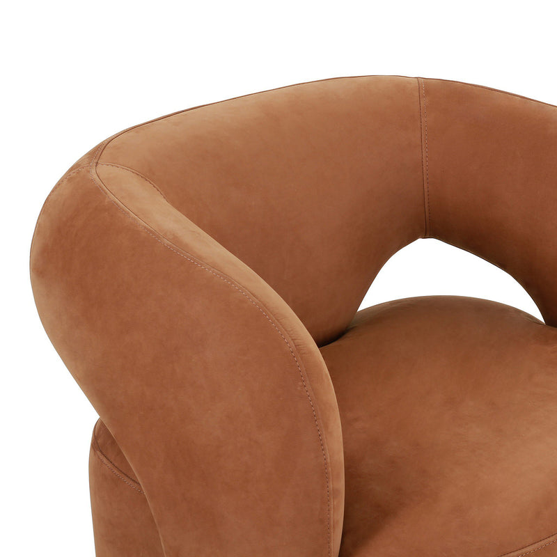 Four Hands Mazie Leather Swivel Chair