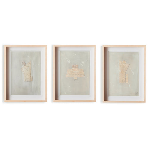 Four Hands Galactic II Tryptic Framed Artwork Set