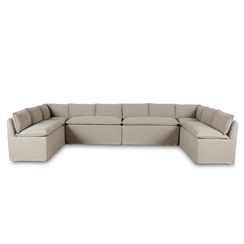 Four Hands Andre Slipcover U-Shape Dining Banquette