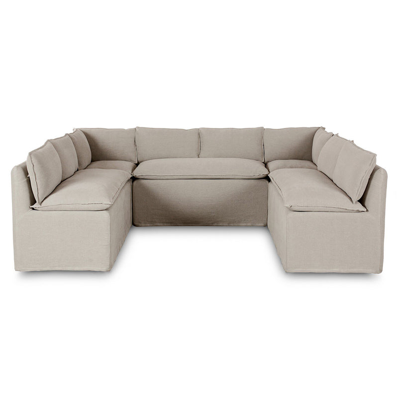 Four Hands Andre Slipcover U-Shape Dining Banquette