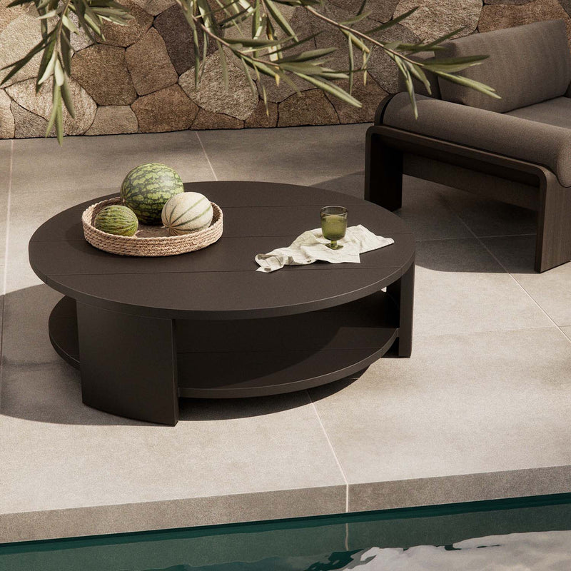 Four Hands Roca Round Metal Outdoor Coffee Table