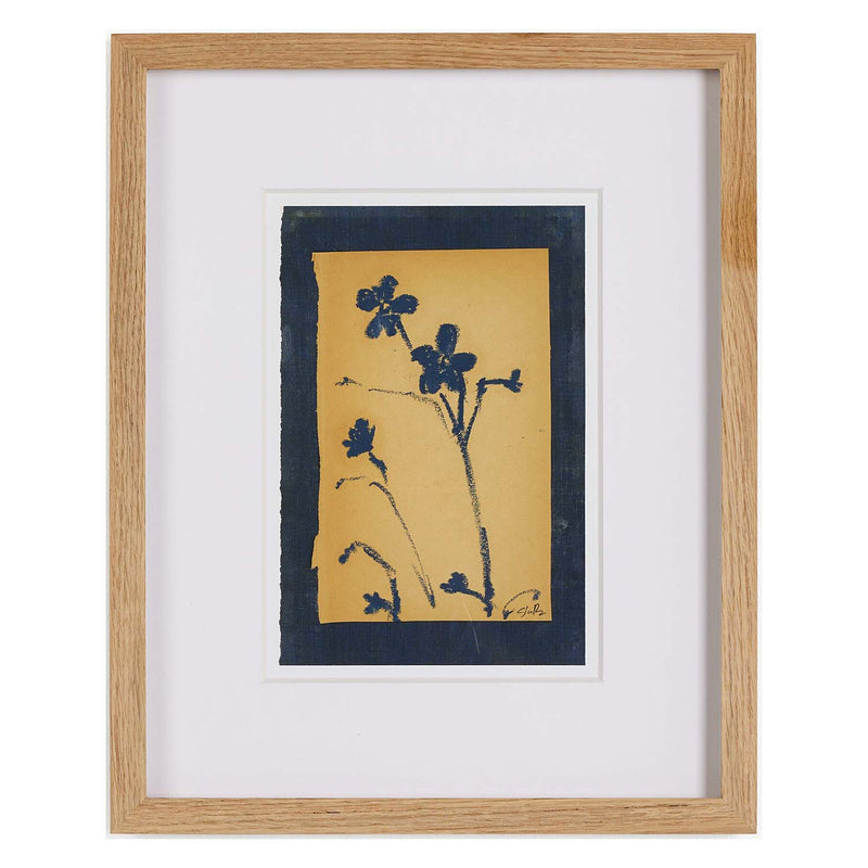 Four Hands x Shaina Page Vintage Blue Daisy Framed Wall Art