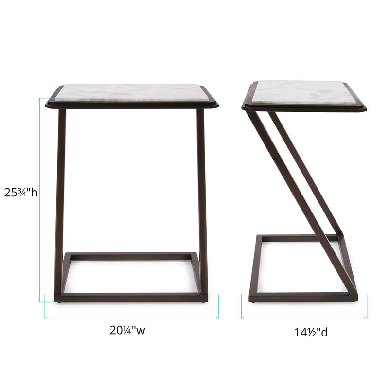 Marble Top Z Accent Table