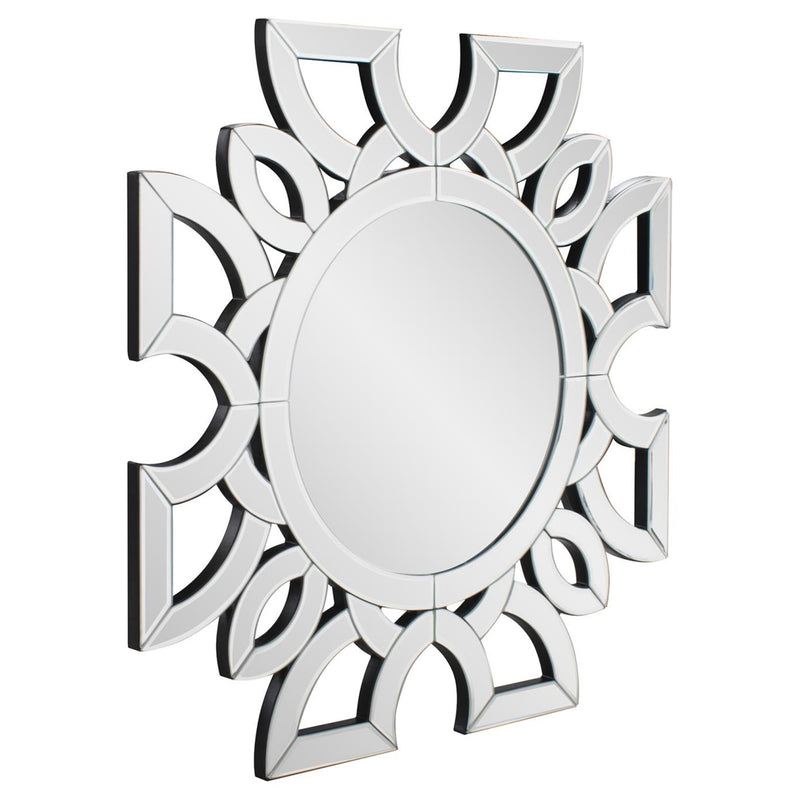 Eduina Symmetrical Cut Pattern Wall Mirror